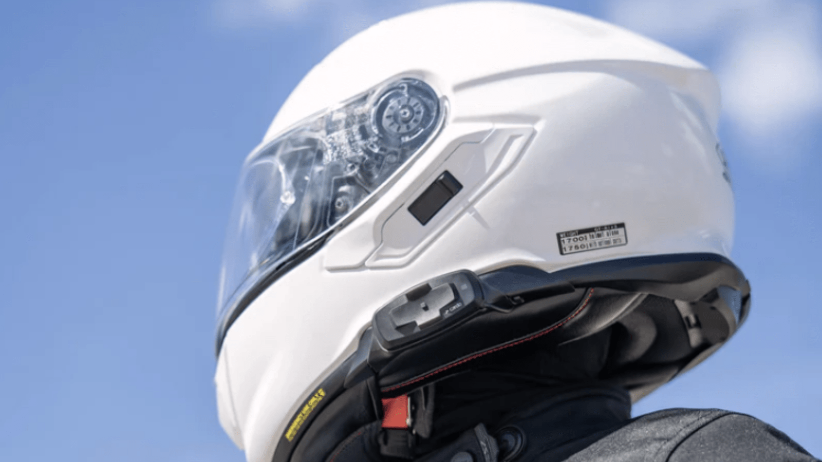 Cardo intercom for Shoei Gen 3 helmets. Photo credit - Cardo Systems