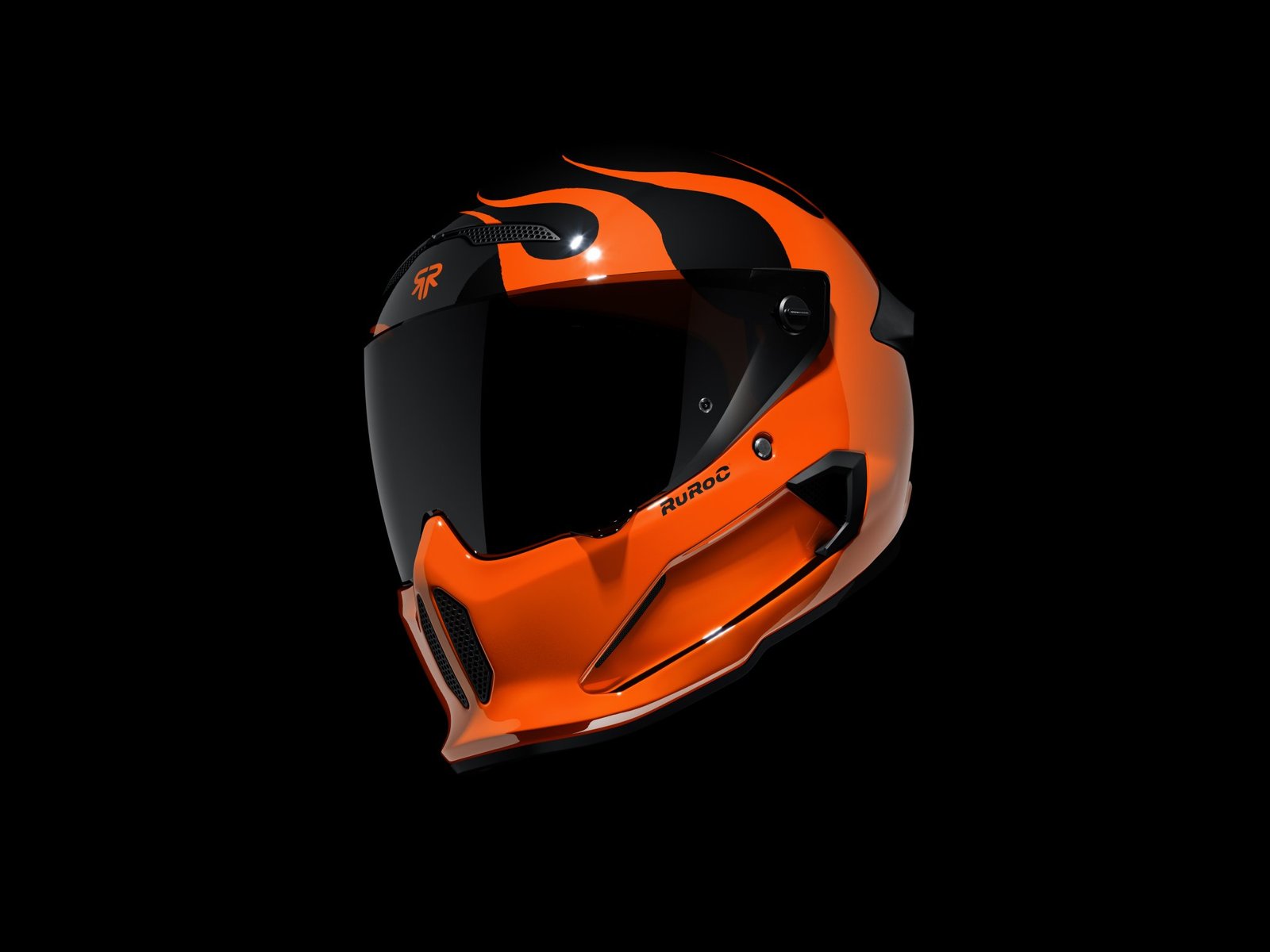 Ruroc Street AT4.0 Flames ヘルメットのデザイン