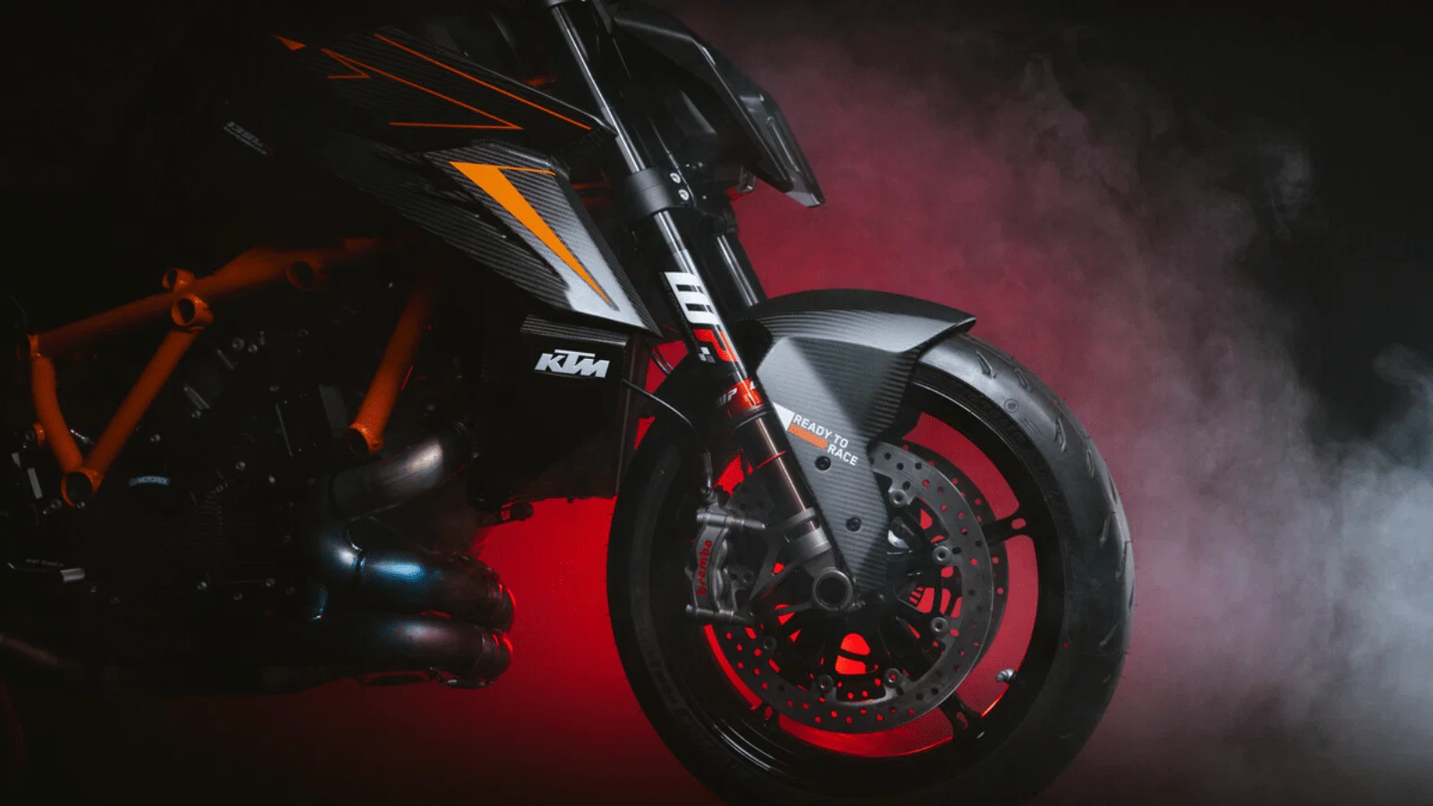 WP Suspension on a KTM motorcycle.