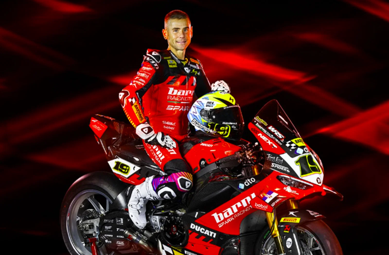 2026 Barni Ducati に乗るアルバロ・バウティスタ。クレジット: Facebook/Barni Spark Racing。