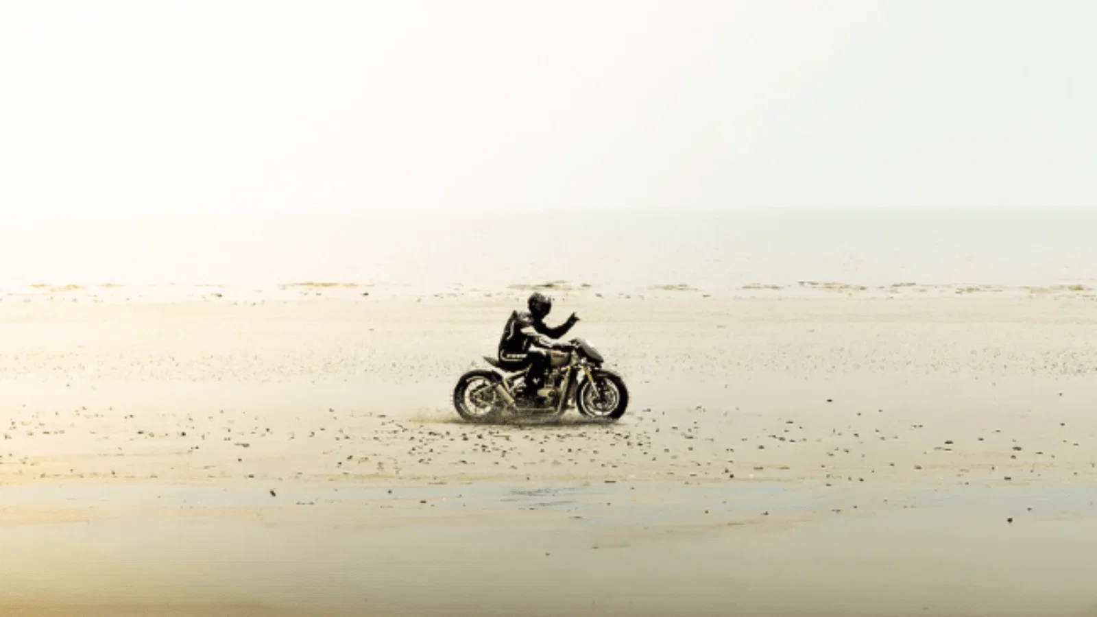 Triumph Land Speed Bobber in action. Credit: Thornton Hundred Motorcycles.