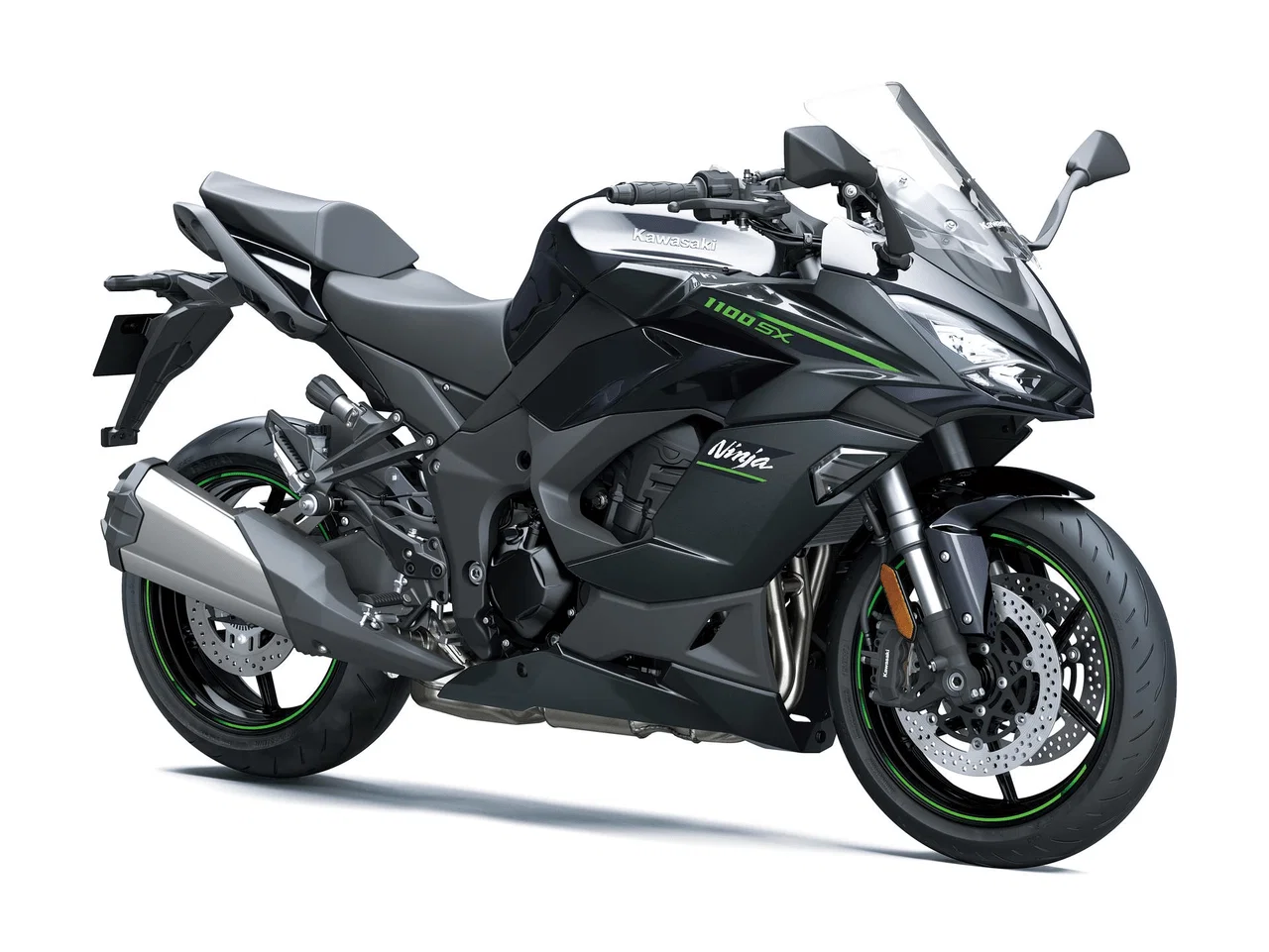 2025 Kawasaki Ninja 1100SX (ブラック)。クレジット - 川崎。