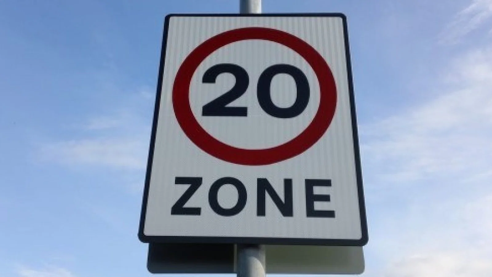 A 20mph speed limit sign