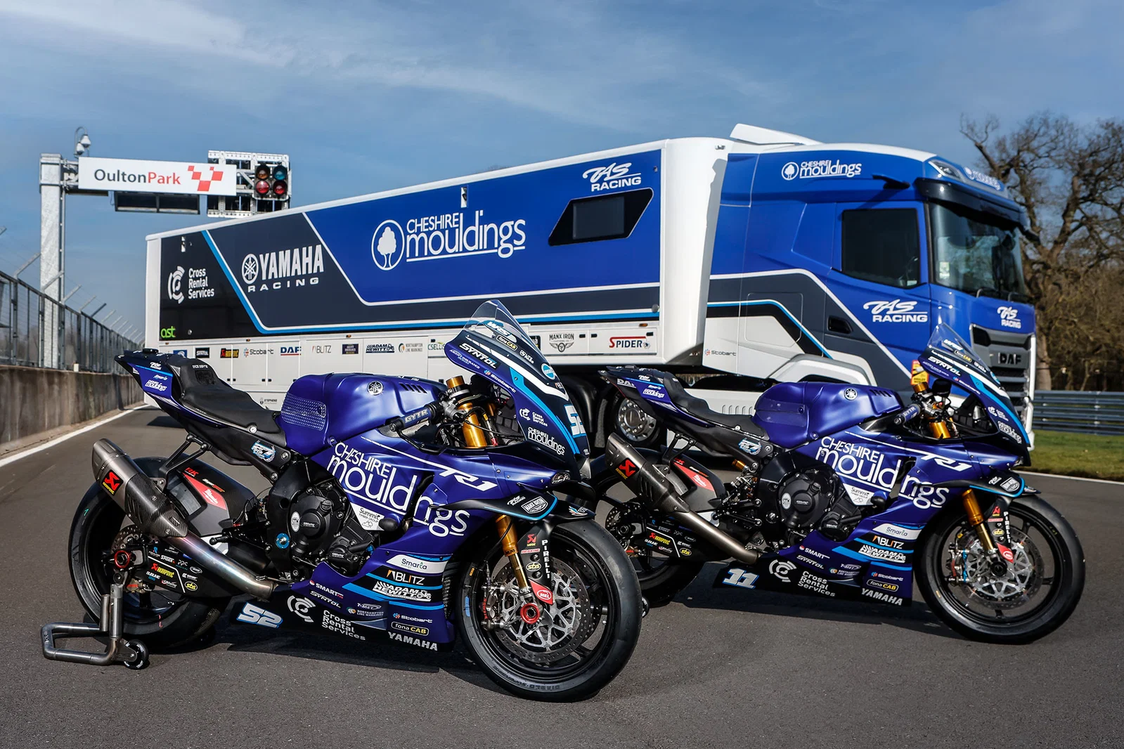 Cheshire Mouldingsのヤマハバイク。クレジット: TAS Racing/英国スーパーバイク選手権