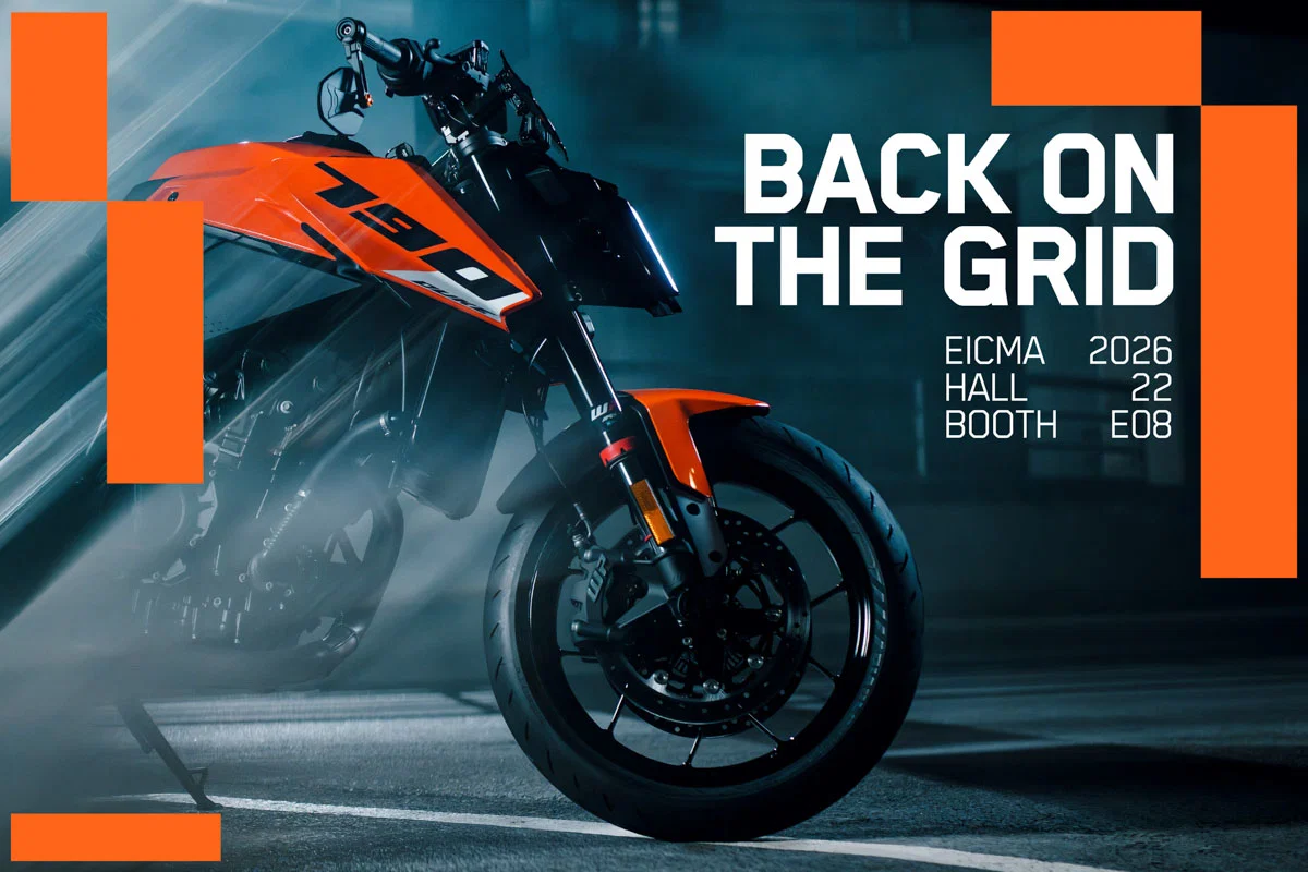 KTMはEICMA 2026の外観をプレビューします。クレジット: KTM。