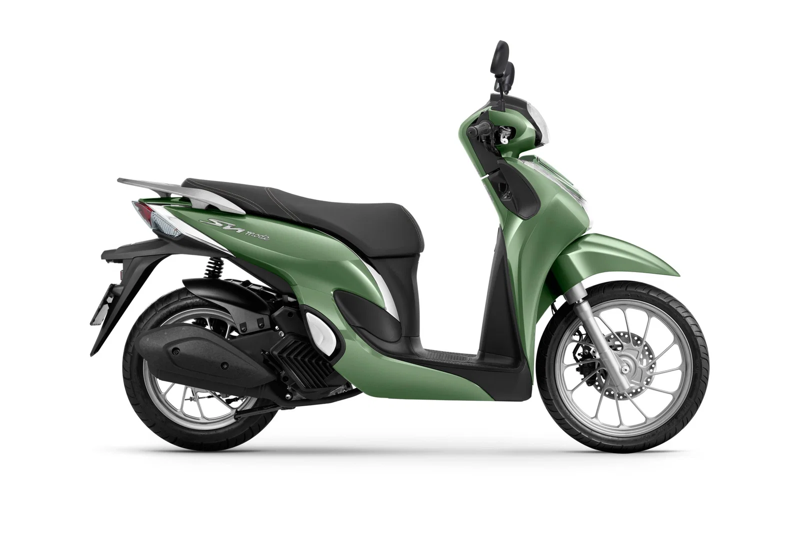 新しいパールノスタルジックグリーンカラーのHonda SH Mode 125。