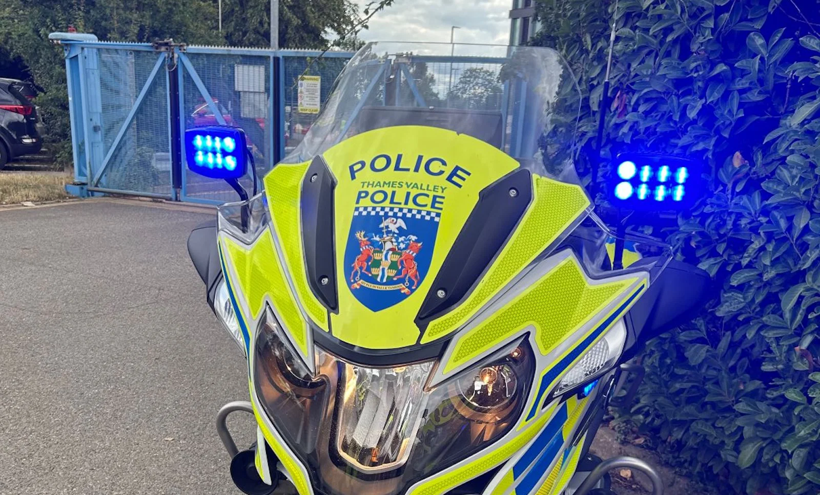 警察のバイクです。